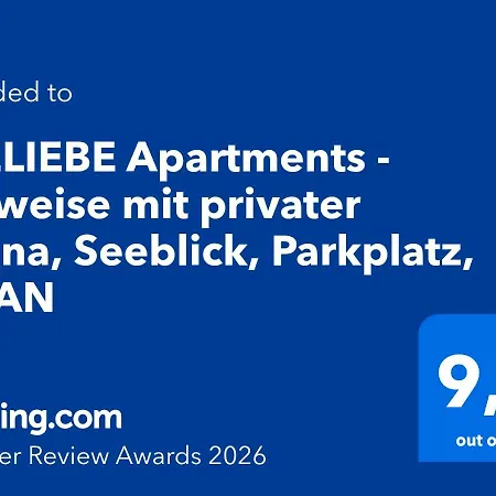 公寓 Seeliebe - Seeblick, Parkplatz, Teilweise Private Sauna, Wlan